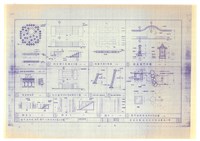 《臺南市鄭成功紀念館庭園施工圖》圖組─〈廈門海剖面、踏步、圓門、大路、嵌卵石露台詳圖 45/50〉藏品圖，第1張